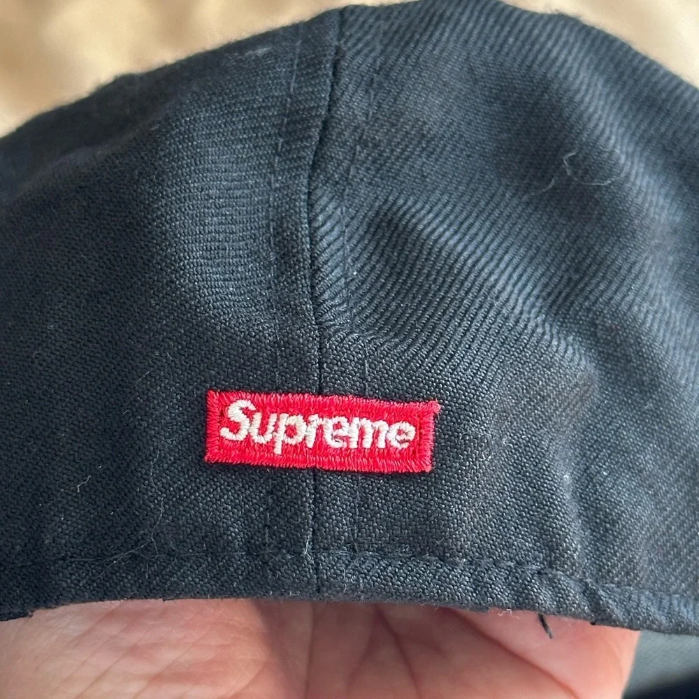 Supreme Black Hat with White Lettering - Picture 5 of 5